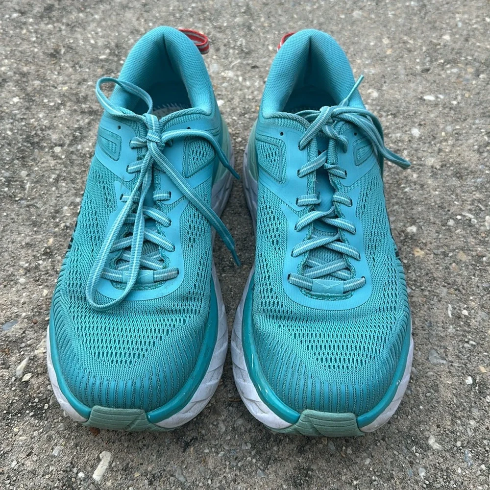 Hoka Teal Athletic Running Shoes - Picture 3 of 8